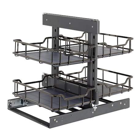 Hardware Resources STORAGE WITH STYLE Black Nickel 15" Blind Corner Organizer SWS-BCS15BN